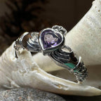 Eriu Marcasite Claddagh Ring - 5