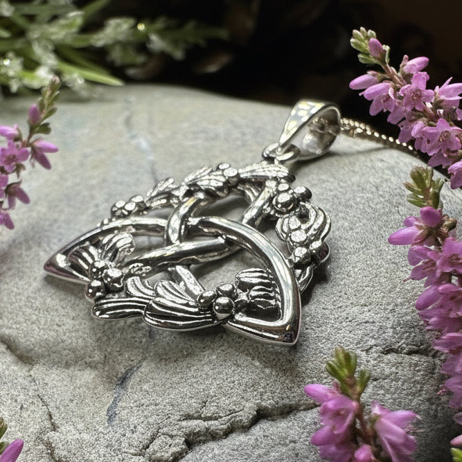 Mystic Mistletoe Triquetra Necklace