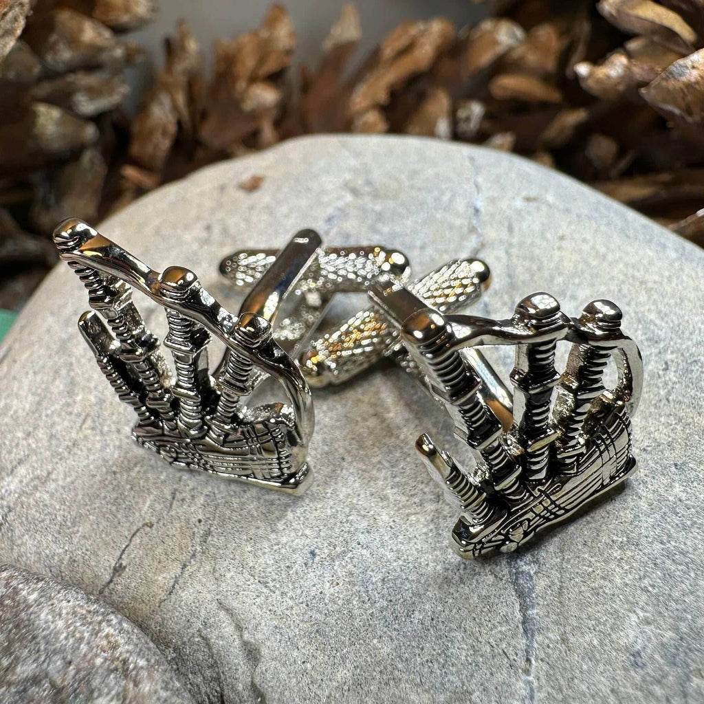 Highlander Bagpipes Cuff Links - 