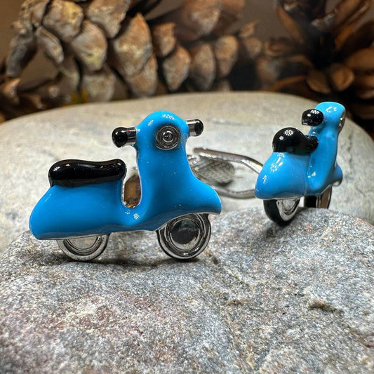 Blue Vespa Cuff Links - 