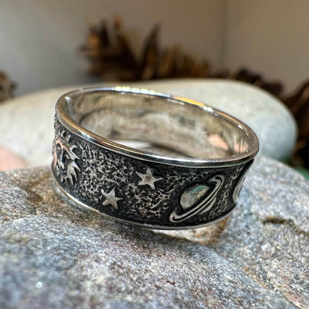 Cosmos Crescent Moon Ring - 5