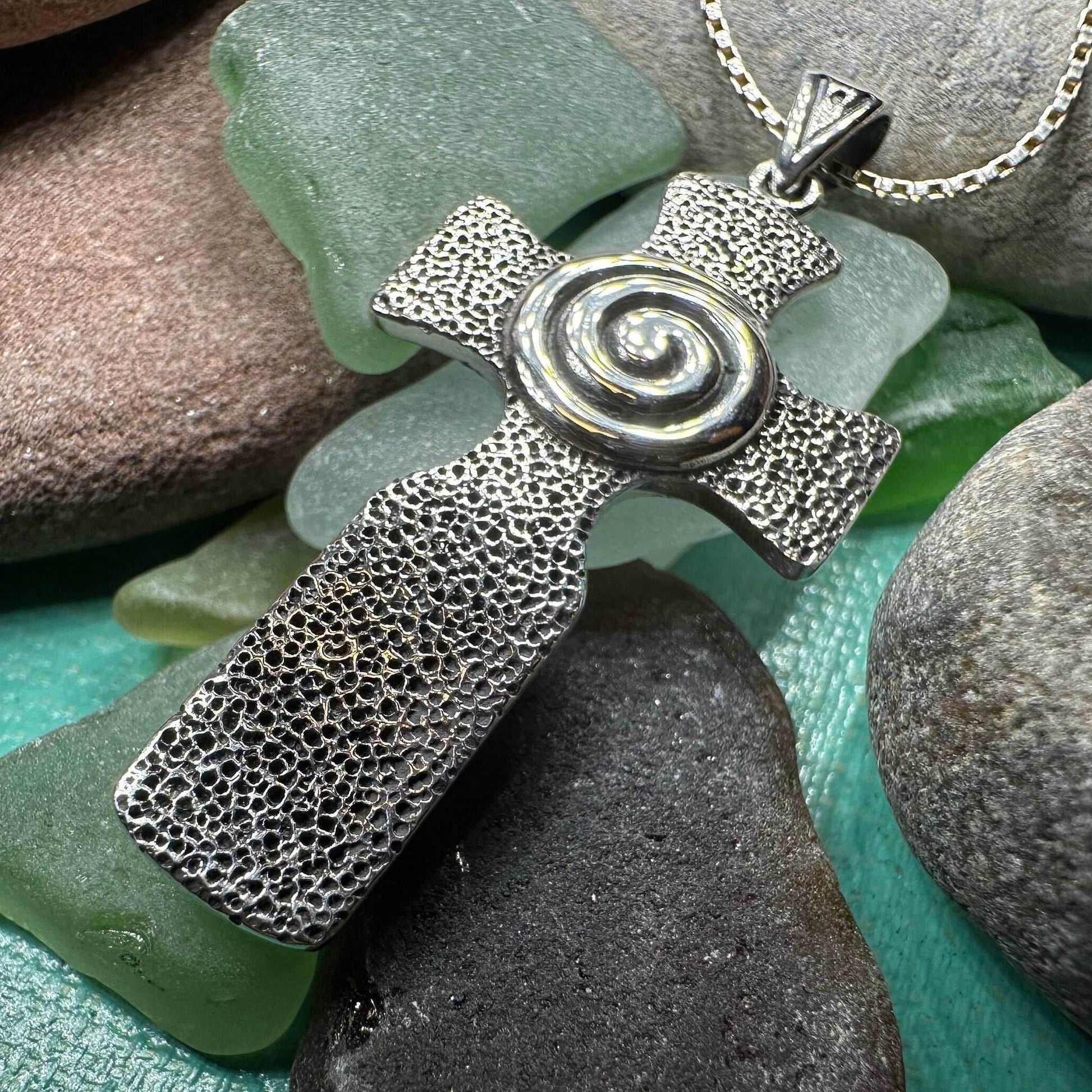 Newgrange Celtic Cross Necklace - 18