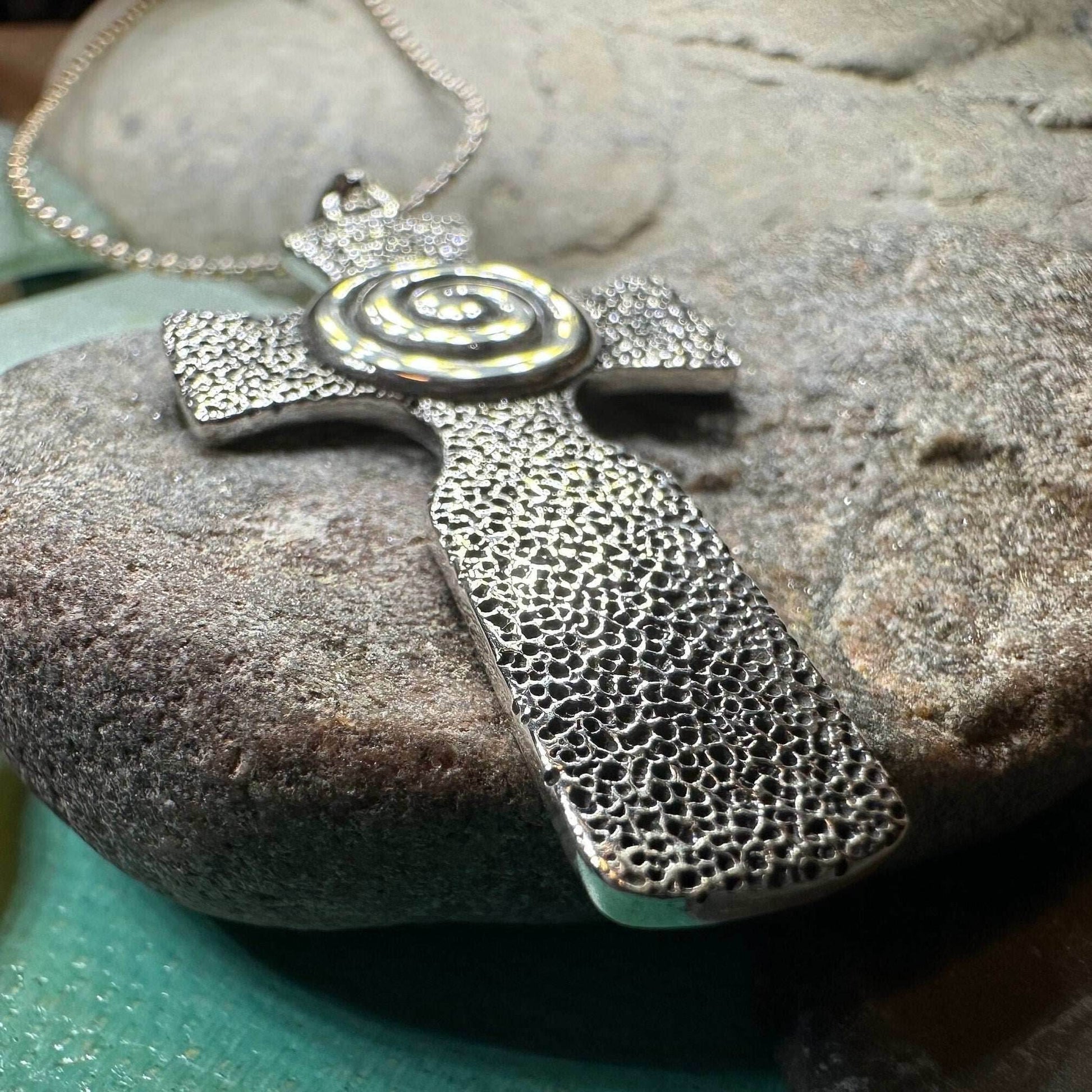 Newgrange Celtic Cross Necklace - 18