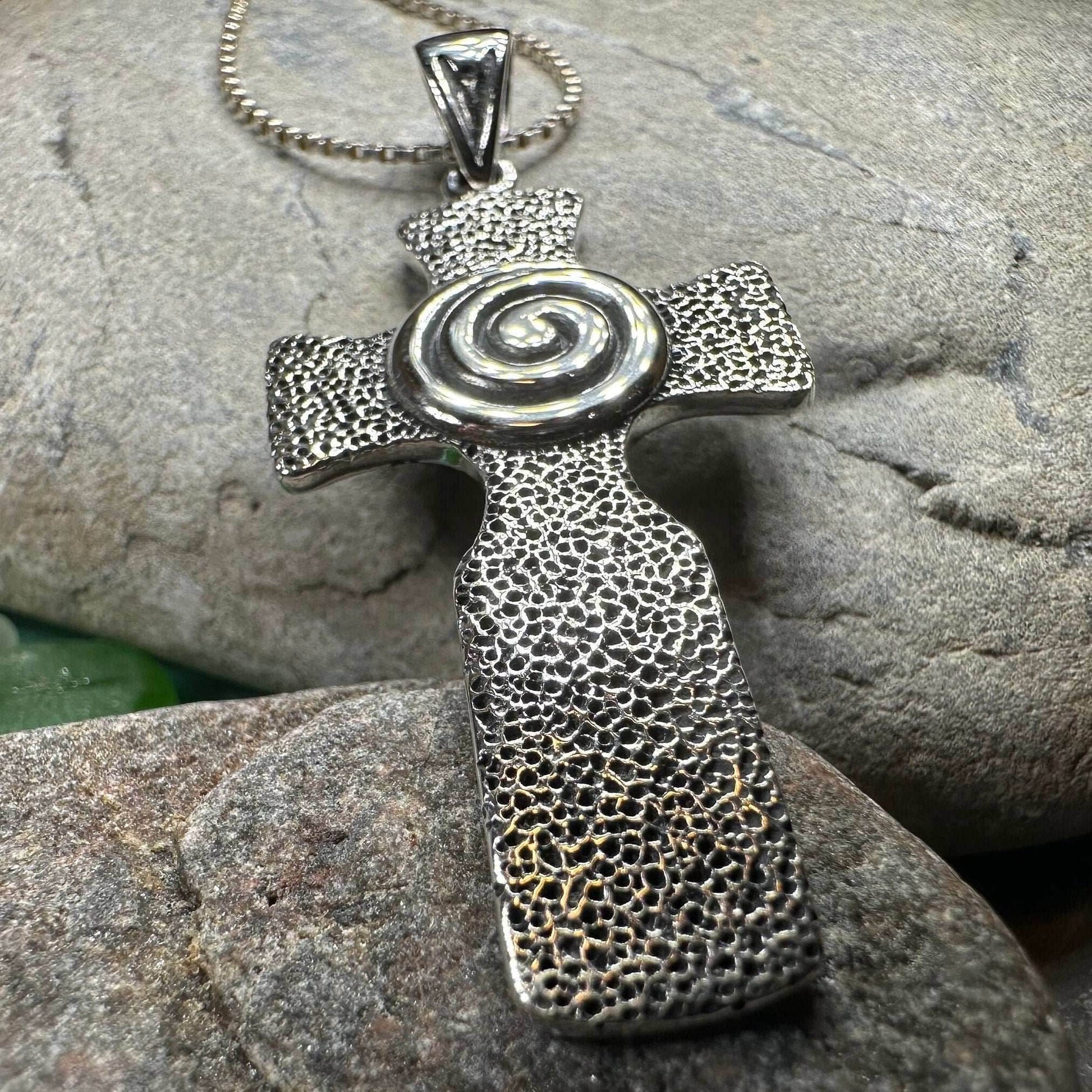Newgrange Celtic Cross Necklace - 18