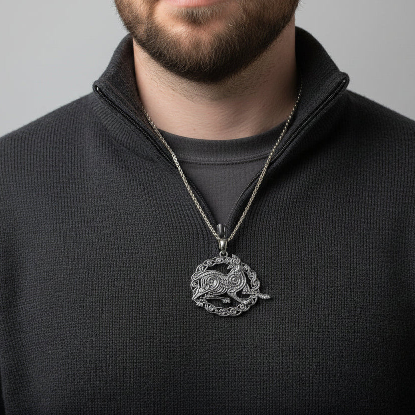 Pictish Celtic Dog Necklace
