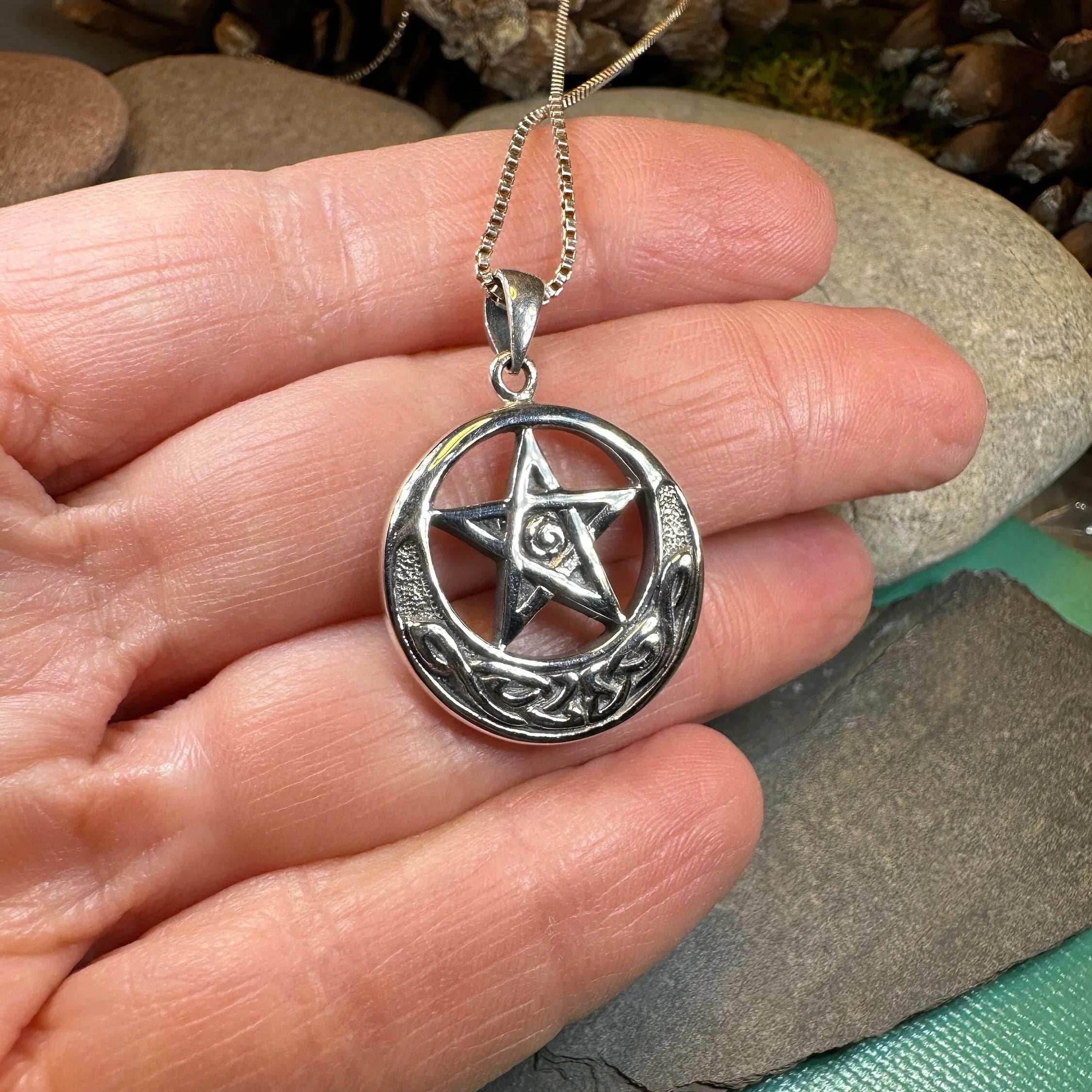 Moon And Star Necklace - 18