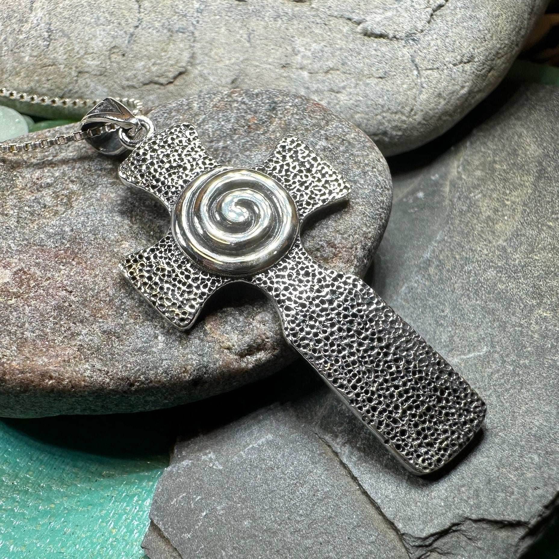 Newgrange Celtic Cross Necklace - 18