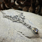 Celtic Compass Necklace - Moonstone