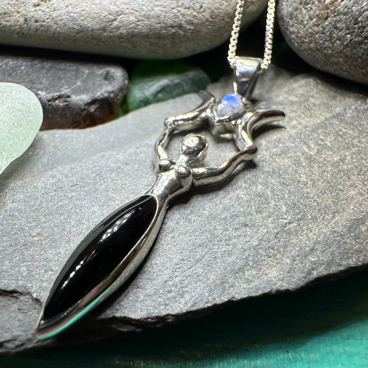 Lyric Triple Moon Goddess Necklace