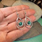 Heathergems Scottish Celtic Drop Earrings - Green