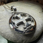 Knight's Templar Celtic Cross Necklace - 18