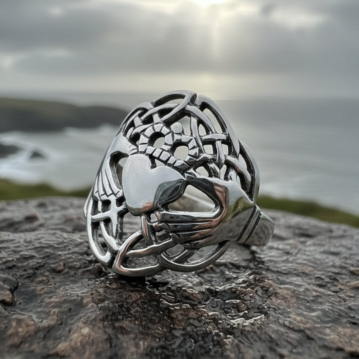 Irish Lace Claddagh Ring