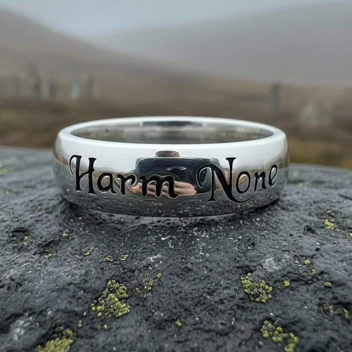 Harm None Wiccan Ring