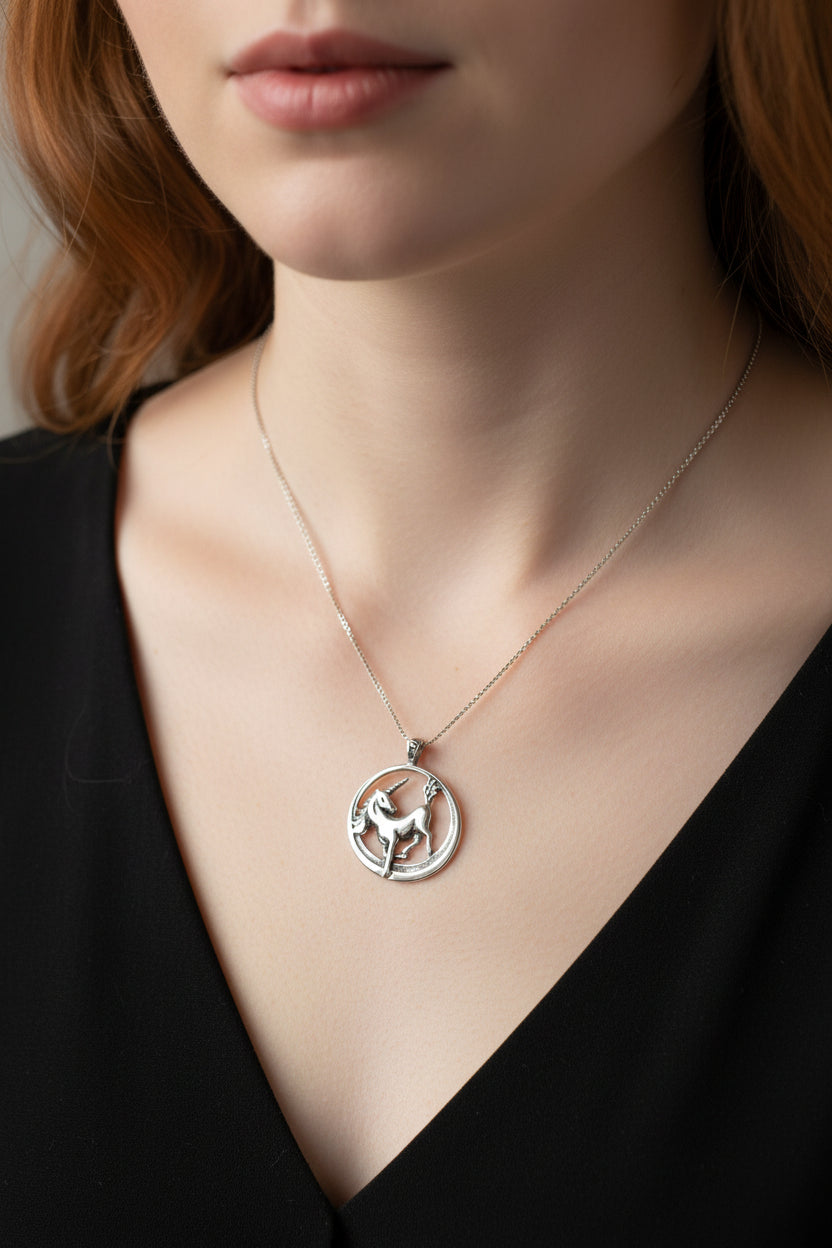 Prancing Unicorn Necklace