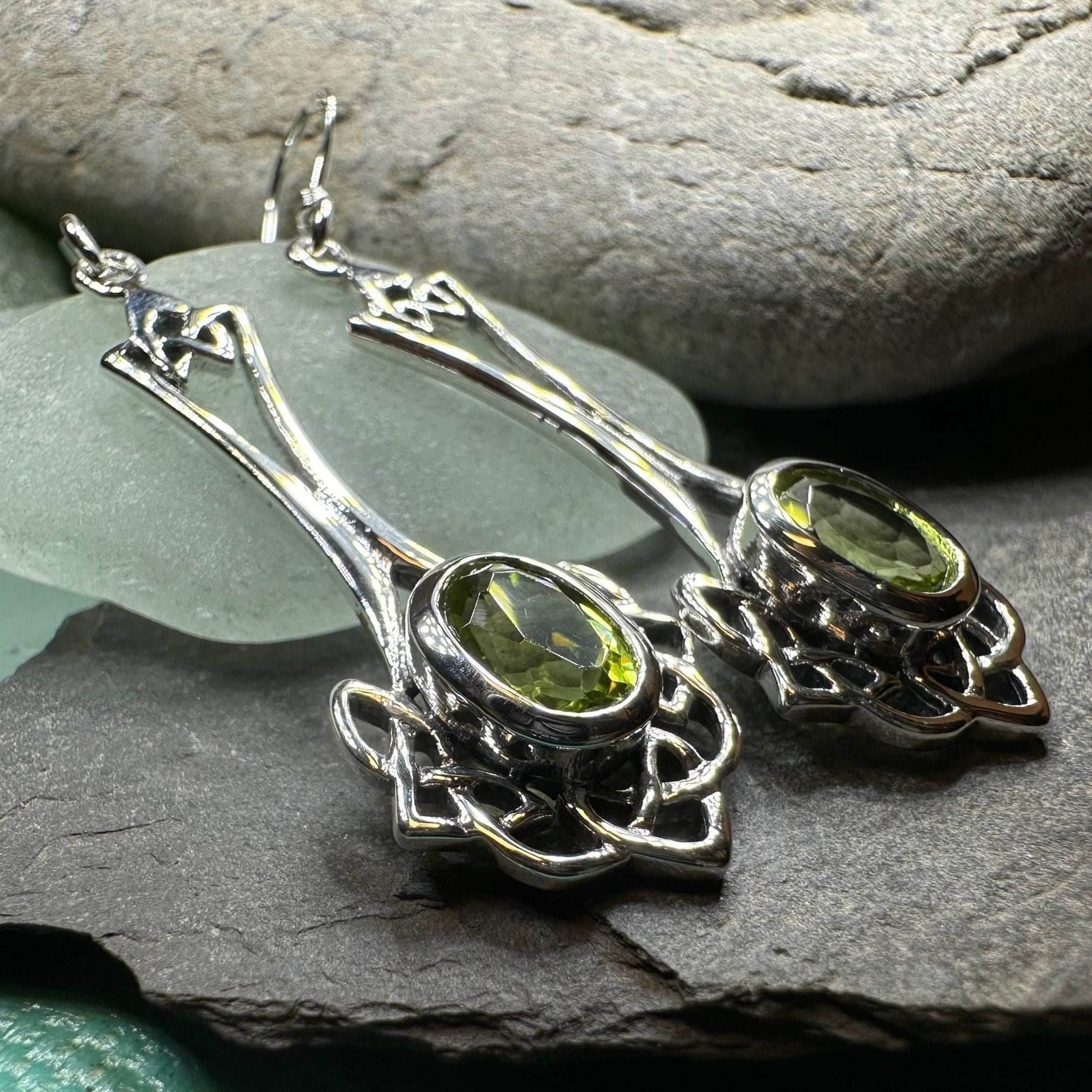 Eira Celtic Knot Earrings - Amethyst