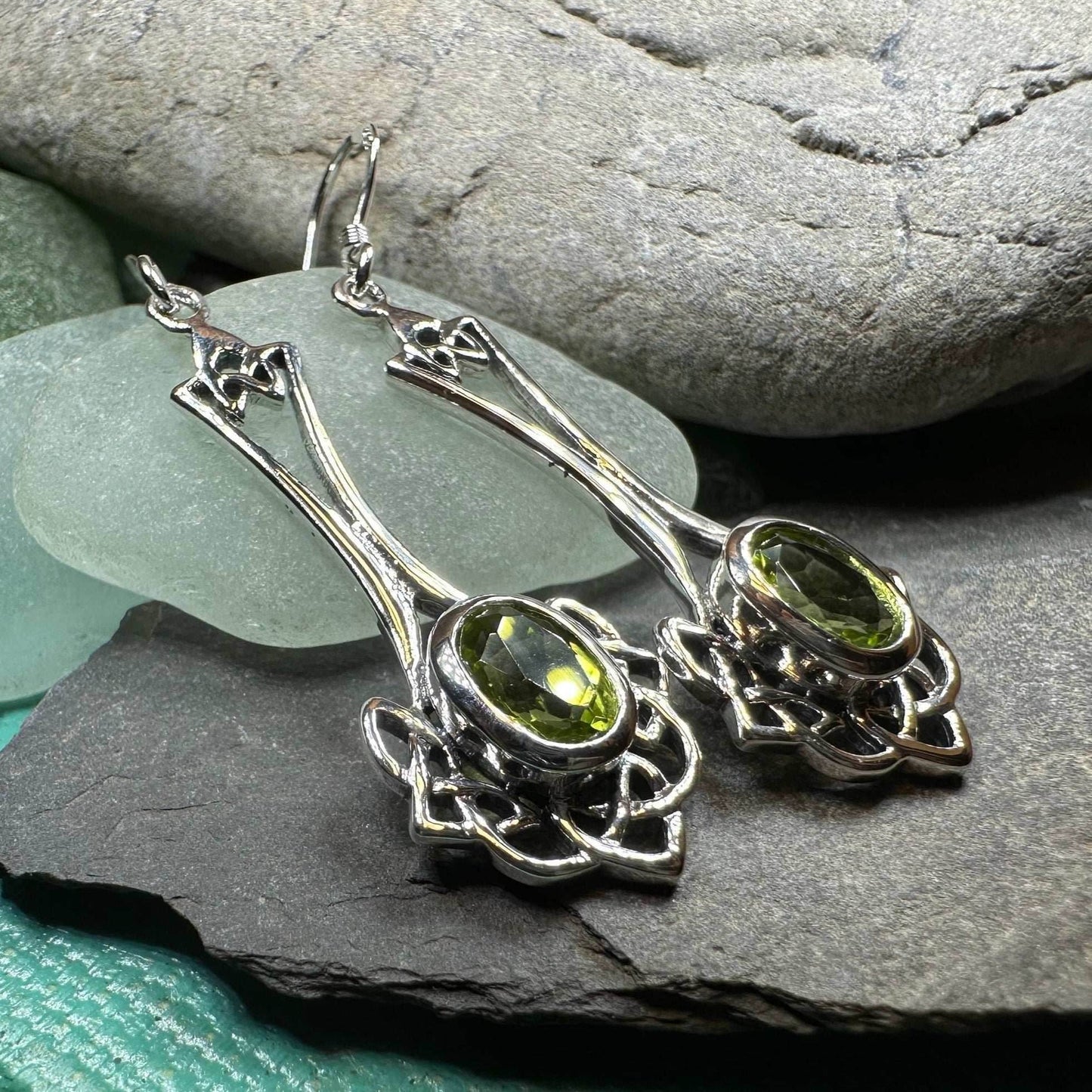 Eira Celtic Knot Earrings - Amethyst