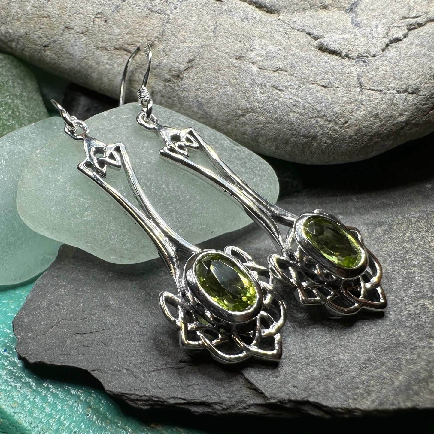 Eira Celtic Knot Earrings - Amethyst