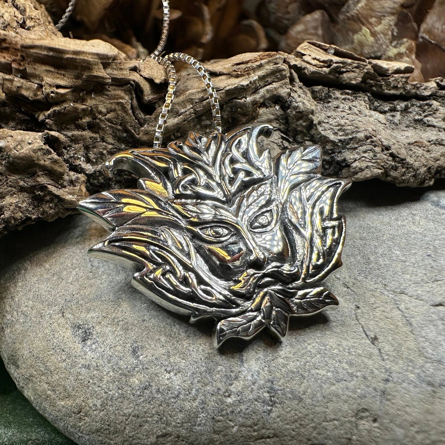 Celtic Green Man Necklace