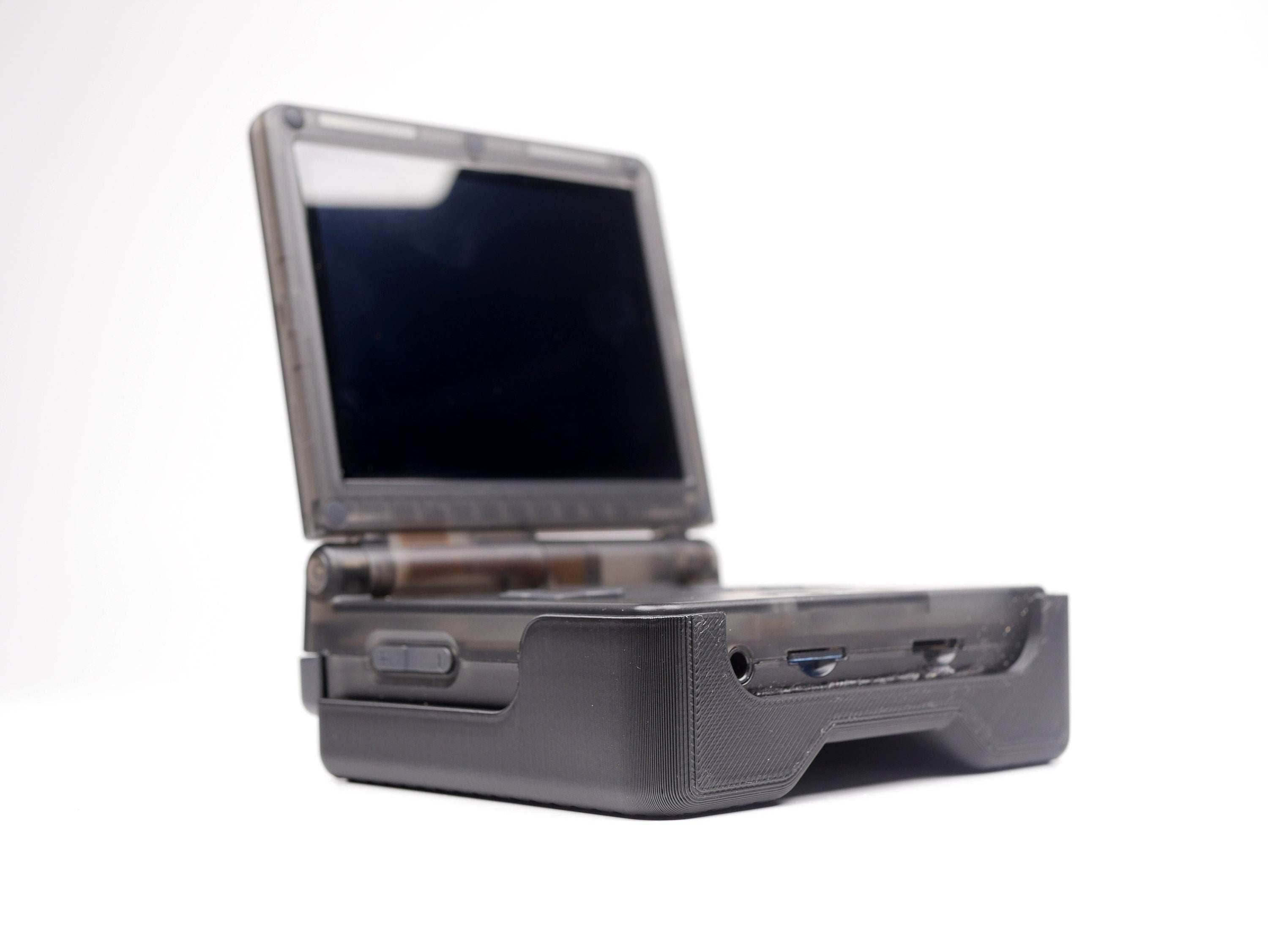 Anbernic RG35XX-SP RG35 SP Slim Grip Felt Lining Case with Felt Wrap Ergonomic RG35X Handheld Flip Rocker Screen Back Plate Convertible - Purple