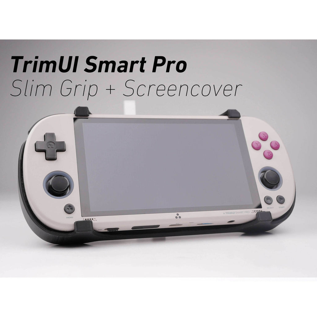 Felt TrimUI Smart Pro Slim Grip 2-in-1 Reversible Screen Cover & Slim Comfort Grip Case with Felt Wrap Ergonomic TRIMUI Handheld 2n1 Deluxe - Yellow