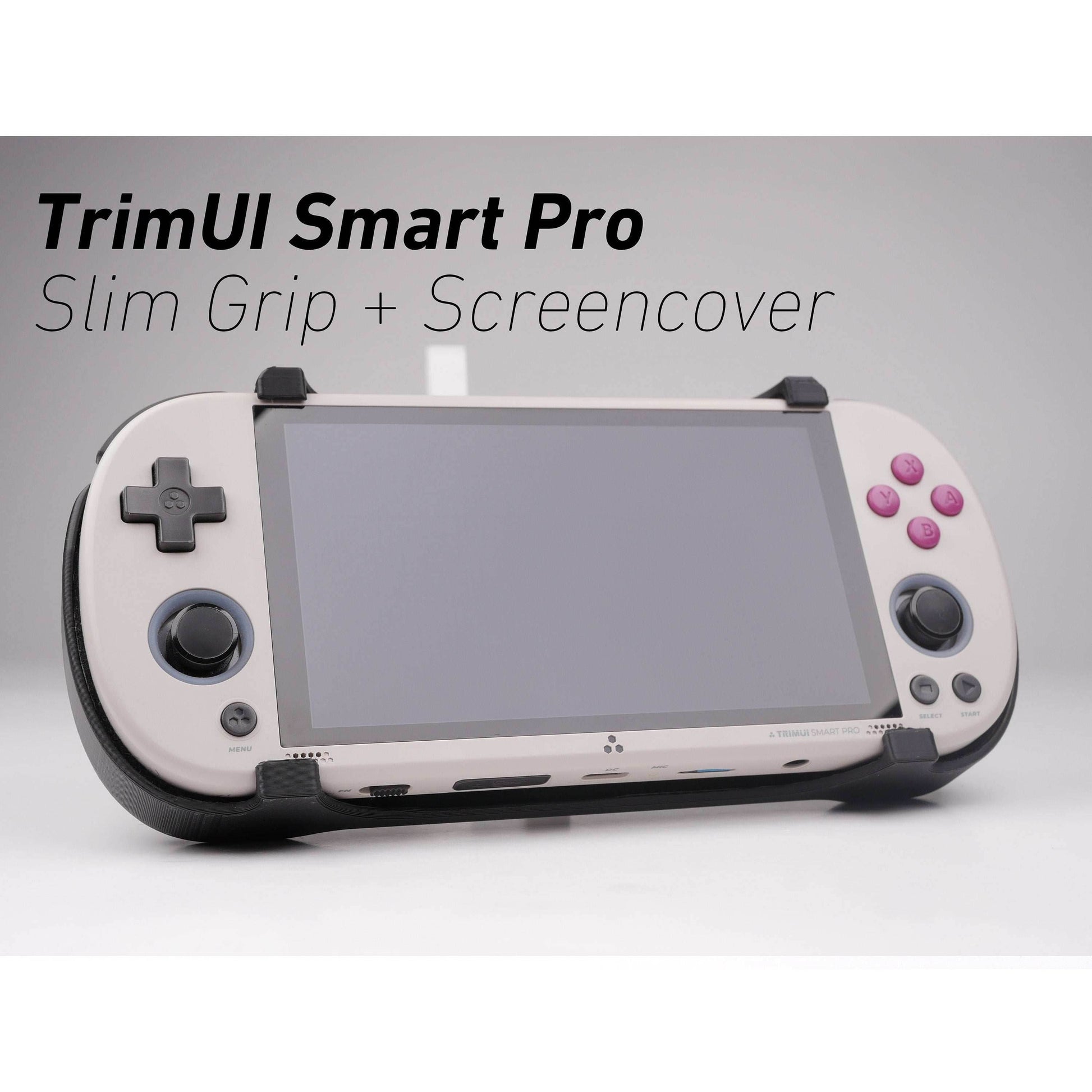 Felt TrimUI Smart Pro Slim Grip 2-in-1 Reversible Screen Cover & Slim Comfort Grip Case with Felt Wrap Ergonomic TRIMUI Handheld 2n1 Deluxe - Yellow
