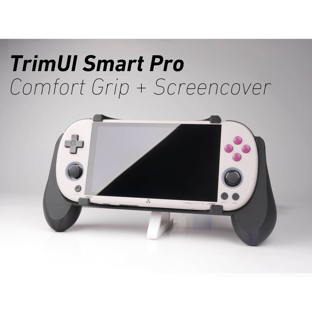 Felt TrimUI Smart Pro Thick Grip 2-in-1 Reversible Screen Cover & Thick Comfort Grip Case with Felt Wrap Ergonomic TRIMUI 2n1 Deluxe - Light Blue