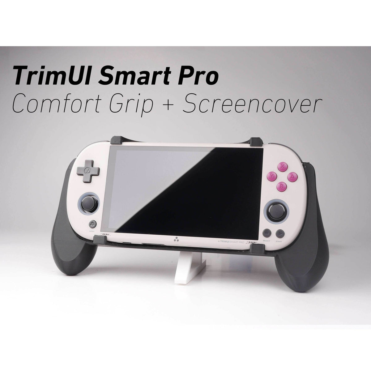 Felt TrimUI Smart Pro Thick Grip 2-in-1 Reversible Screen Cover & Thick Comfort Grip Case with Felt Wrap Ergonomic TRIMUI 2n1 Deluxe - Light Blue