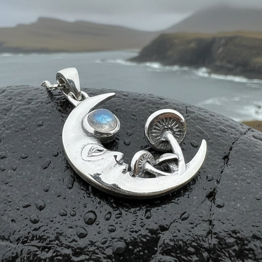 Magical Mushroom Moon Necklace