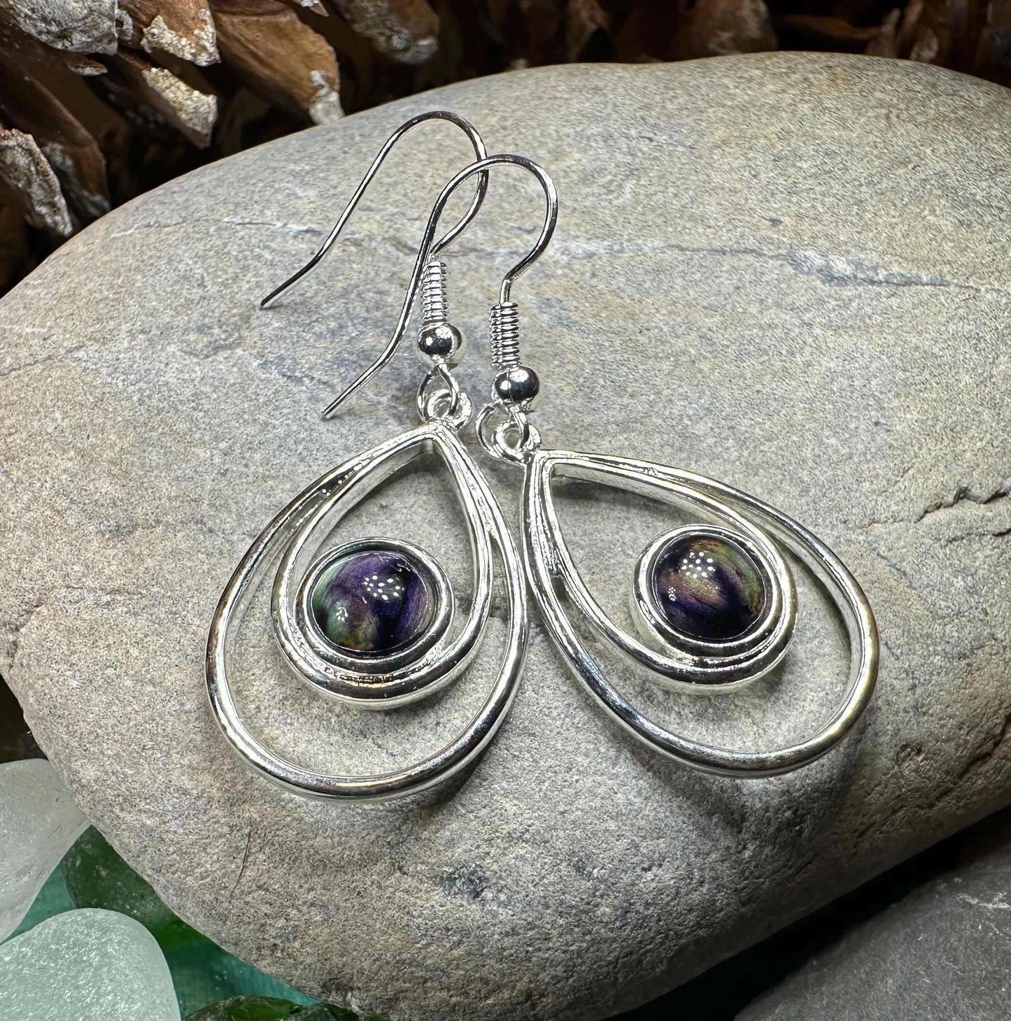 Heathergems Scottish Celtic Drop Earrings
