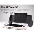 Felt TrimUI Smart Pro Thick Grip 2-in-1 Reversible Screen Cover & Thick Comfort Grip Case with Felt Wrap Ergonomic TRIMUI 2n1 Deluxe - Light Blue