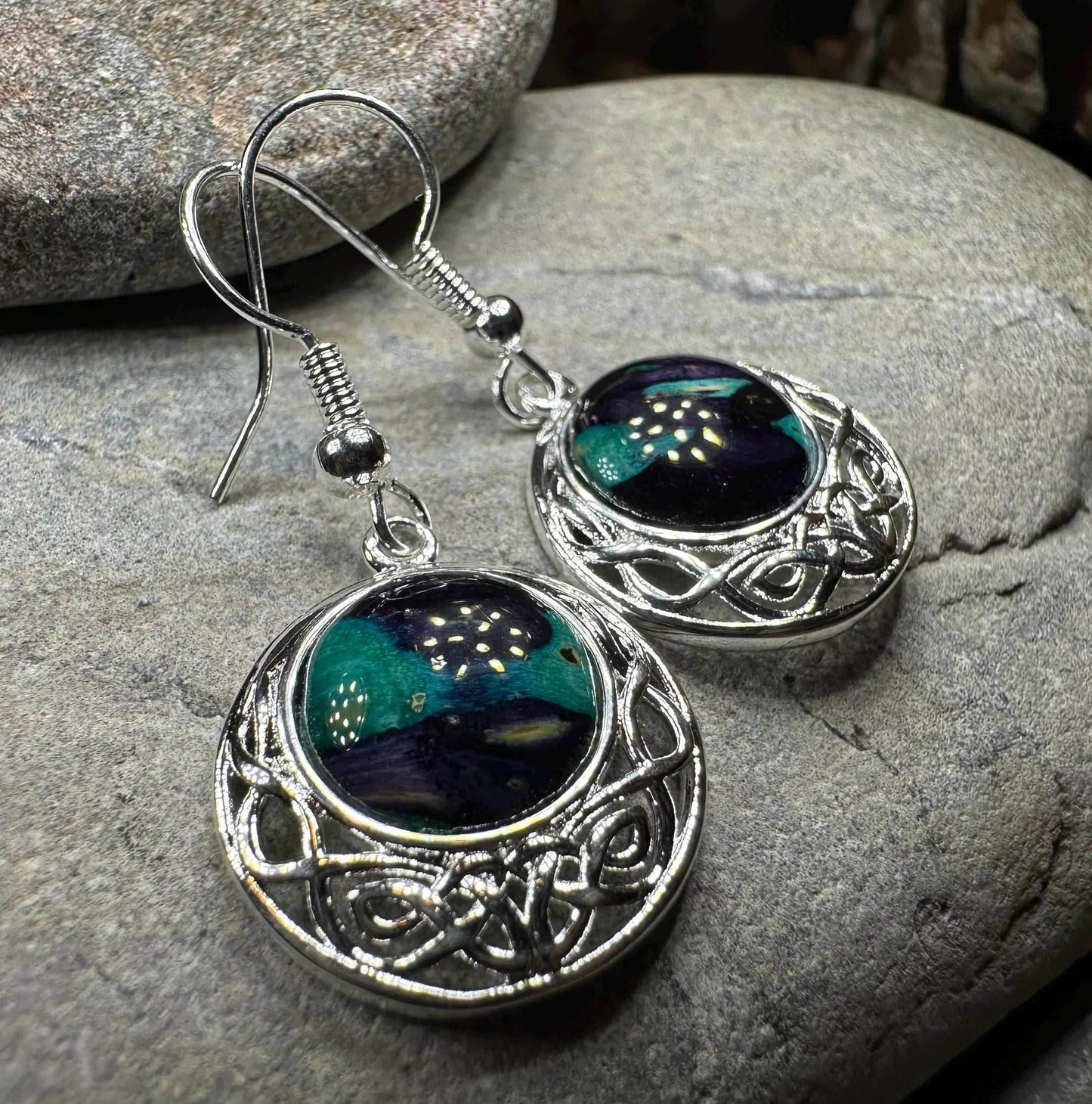 Heathergems Celtic Knot Earrings - Green