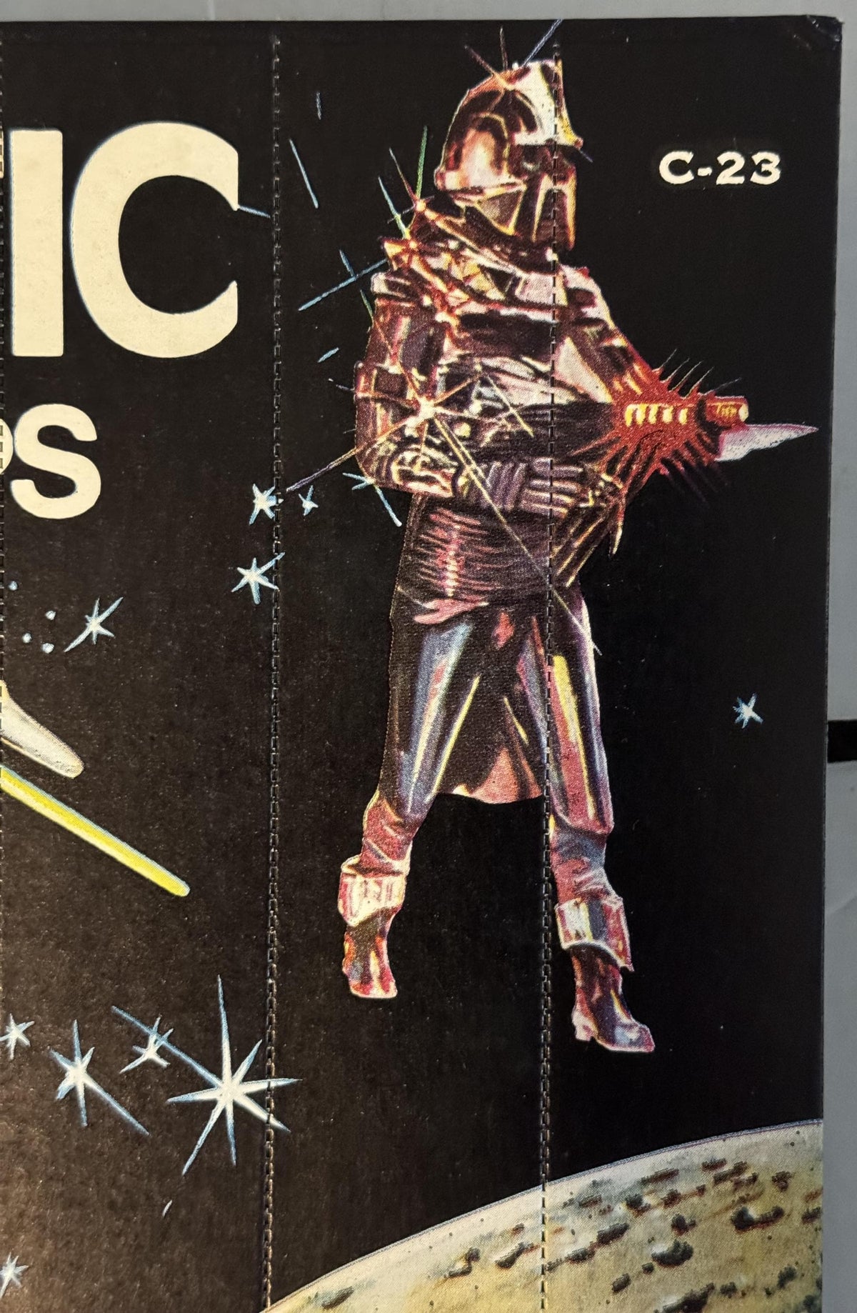 Vintage 1980 Galactic Battleships Vending Display Card 🃏 Diamond Vending Supply Co. Sci-Fi Header C-23 NOS Hong Kong