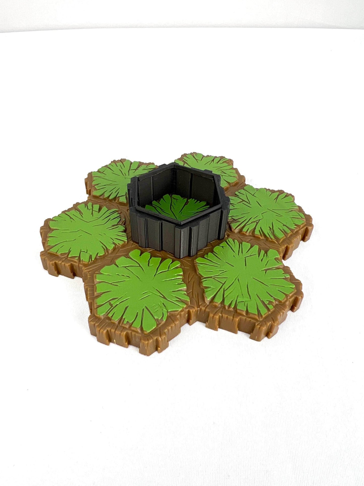 Hero Scape Riser Pieces Pack | Grow Your Landscape Battle Arena | Paintable Miniature Board Game | Connects with Existing Terrain Hex Tiles - Large Pack / Black