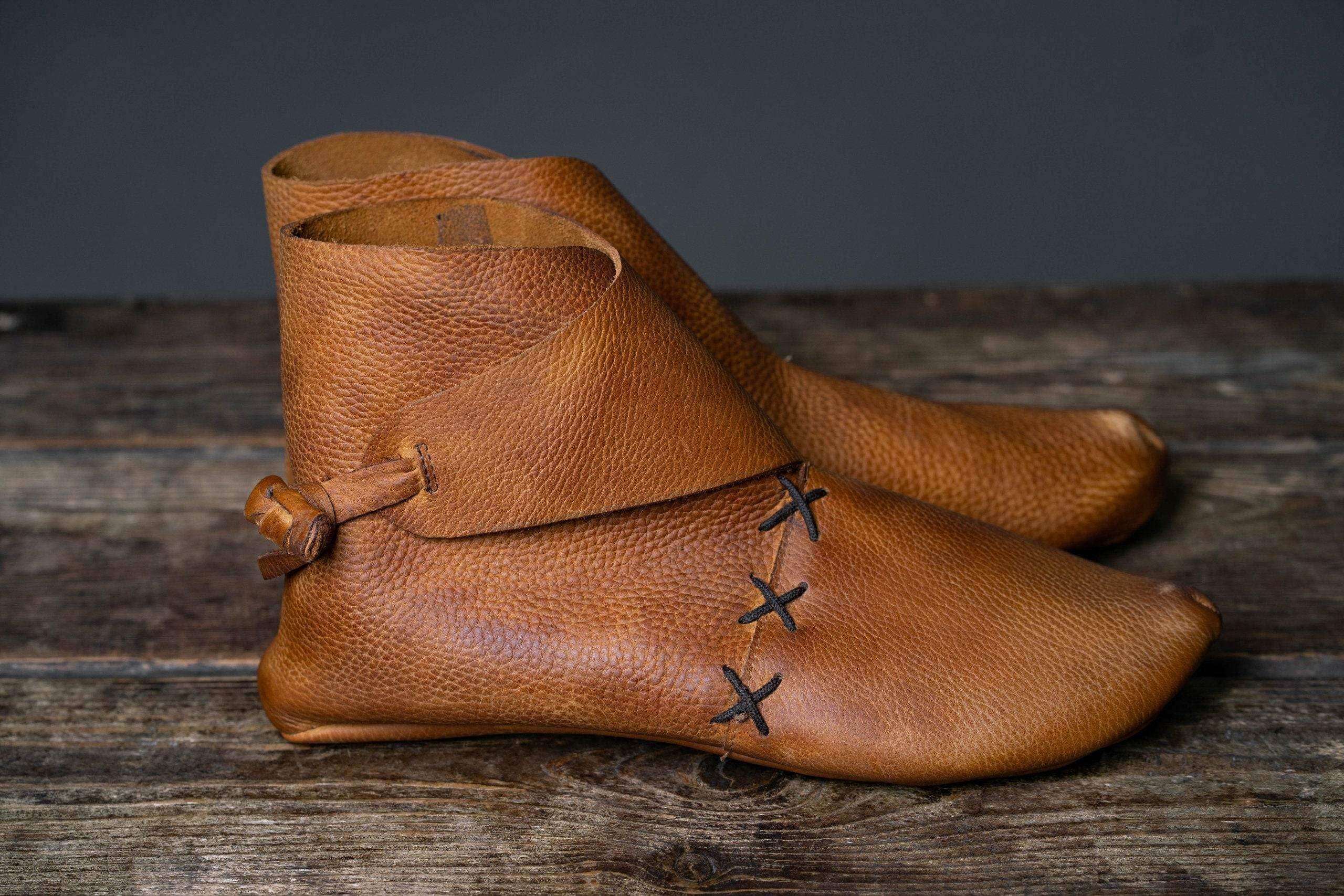 Handmade Leather pastalas (unisex) - British Tan