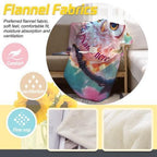 Personalized Owl Blanket: Magical Floral Fleece Throw, Soft Name Gift