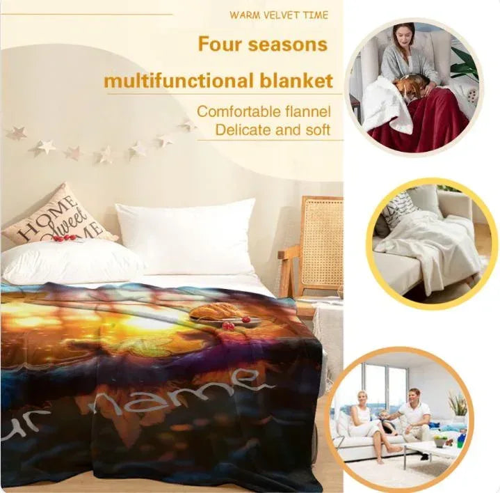 Personalized Fairy Blanket: Enchanted Wonderland Fantasy Throw