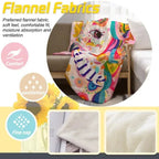 Personalized Unicorn Blanket with Name - Dreamy Soft Fleece Throw for Kids and Adults