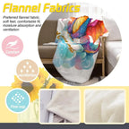 Personalized Girl Dragon Blanket: Soft Flannel Fleece Throw, Magical Name Gift