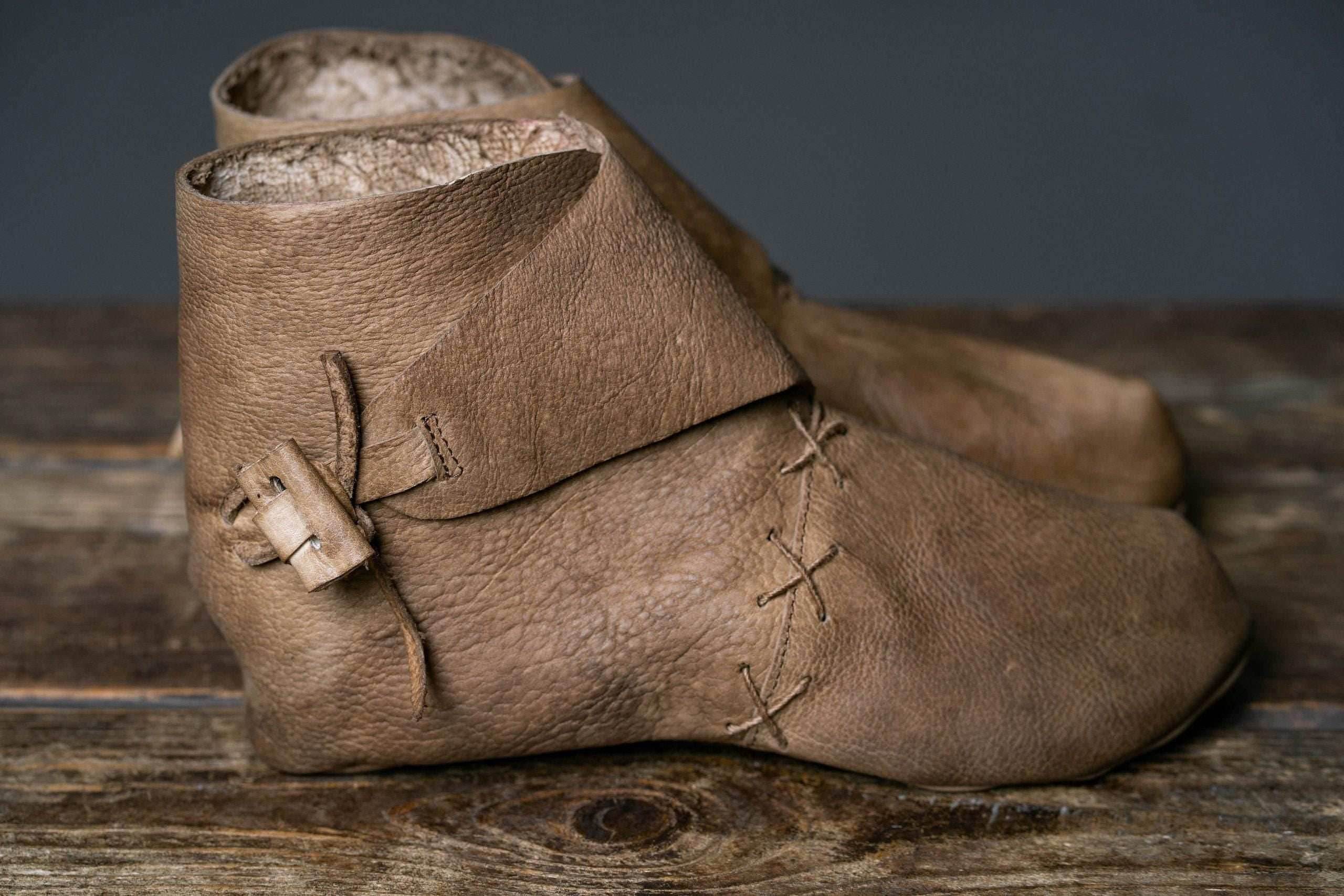 Handmade Leather pastalas (unisex) - Chamois Nubuck