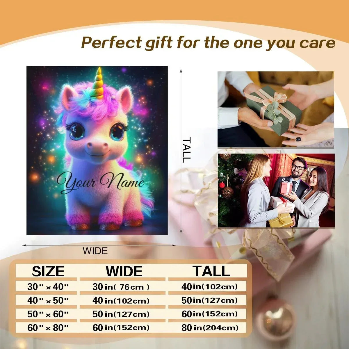 Personalized Cosmic Unicorn Blanket - Magical Galaxy Flannel Fleece Throw Super Soft Custom Name Gift