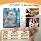 Personalized Wizard Owl Blanket – Magical Flannel Fleece Throw, Name Gift