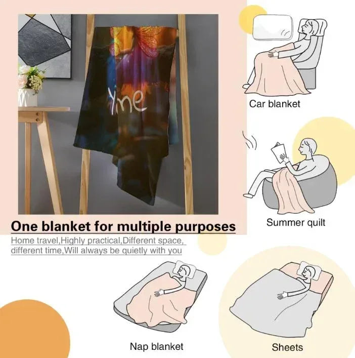 Personalized Fairy Blanket: Enchanted Wonderland Fantasy Throw