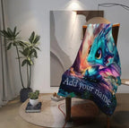 Personalized Dragon Blanket: Magical Flannel Fleece Throw, Super Soft Name Gift