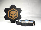 Hero Scape Unit Card Organizer | Protect Manage Heroes Squads | Paintable Miniature Board Game | Hex Bin Box Container Storage for Heroscape - Jandar (Blue) / 40mm Tall