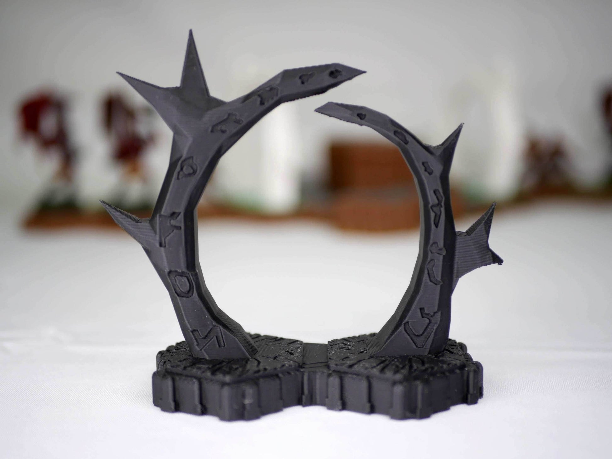 Hero Scape Obstacle Interactive Viking Portal | Tabletop Terrain Hex Pieces | Paintable Miniature Board | DnD Role Play Game Upgrade Tile - Grass/White