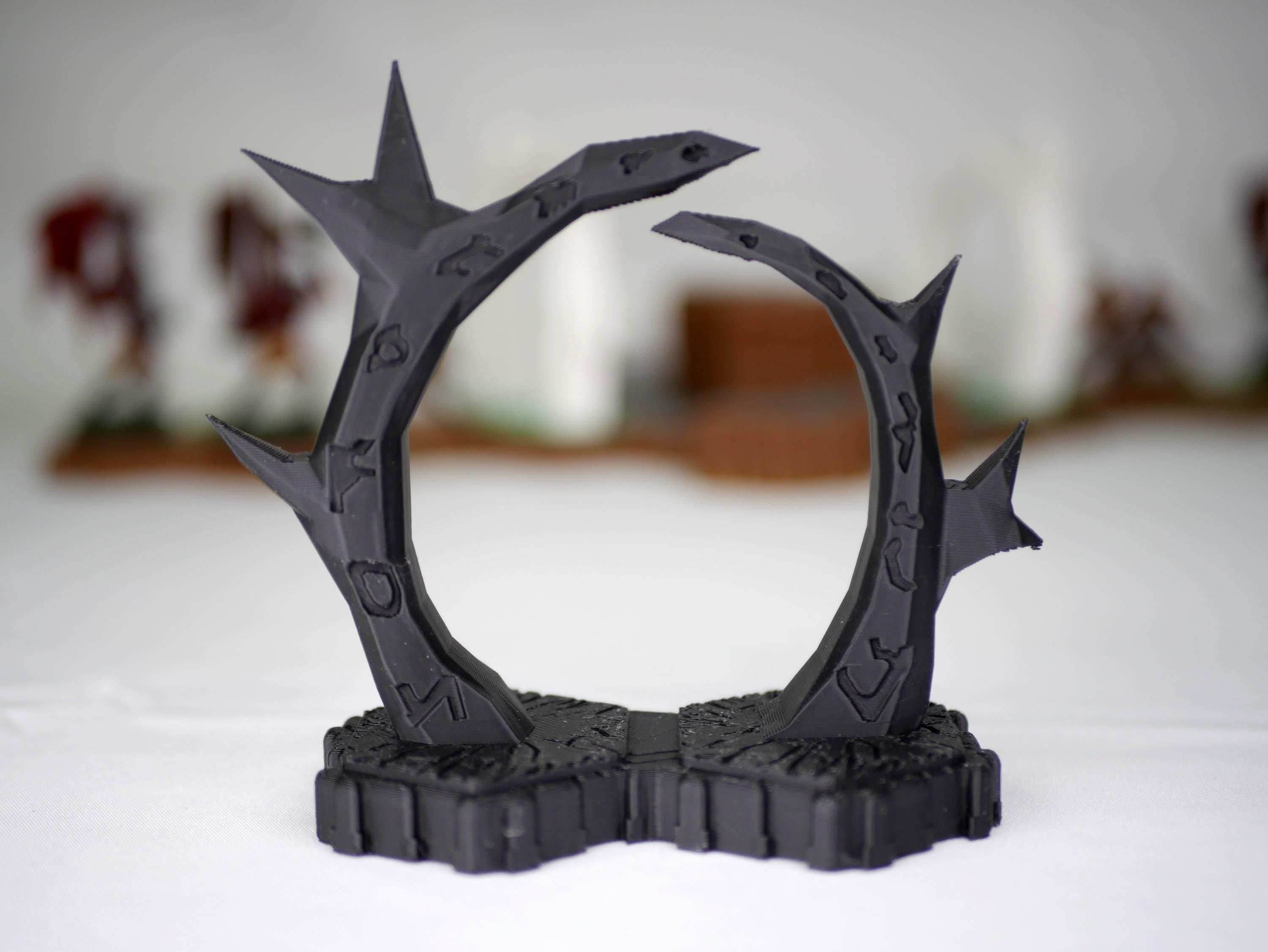 Hero Scape Obstacle Interactive Viking Portal | Tabletop Terrain Hex Pieces | Paintable Miniature Board | DnD Role Play Game Upgrade Tile - Grass/White