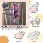 Personalized Unicorn Blanket: Enchanted Purple Fantasy Throw, Flannel Fleece Name Gift