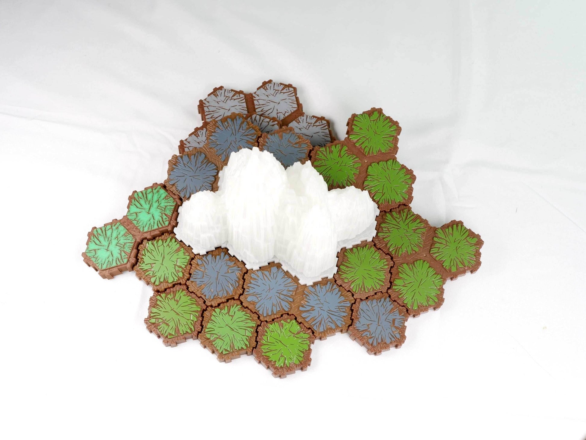 Large Outcrop Hero Scape Single Hex Obstacle | Tabletop Terrain Structure Piece | Miniature Board Game | DnD Role Play Game for heroscape - Iceberg (Clear)