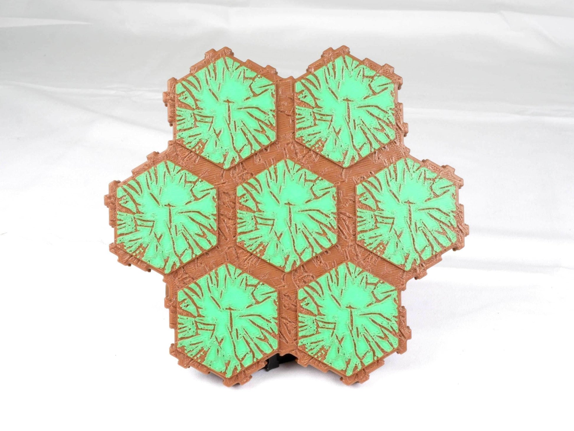 Terrain Expansion Pack for Heroscape Hex Terrain Full | Tabletop | Paintable Miniature Board Game| DnD Role Play Game Hero Scape Game JCSFY - Grass (Brown/Green)