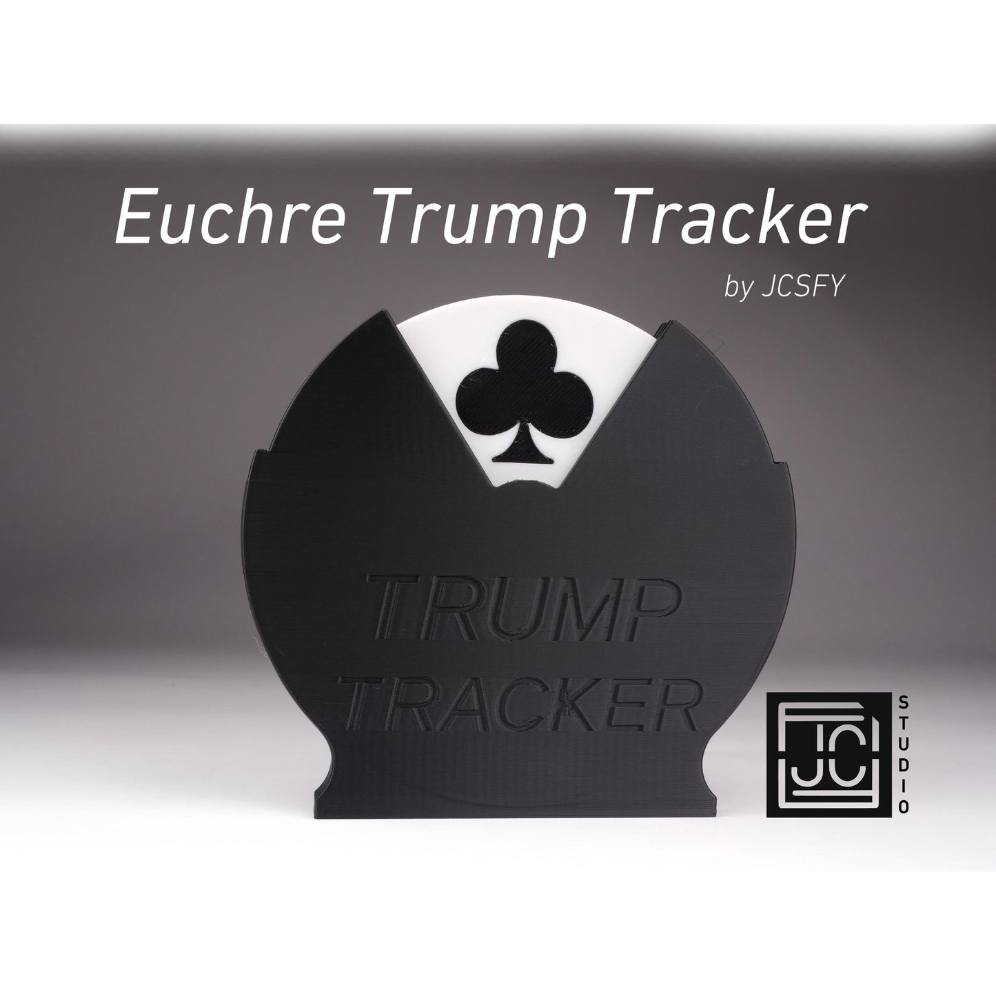 Euchre Trump Tracker Spinning Wheel for Playing Card Heart Diamond Spad Club Symbols Smooth Felt Glide White or Black for Card Player Gift